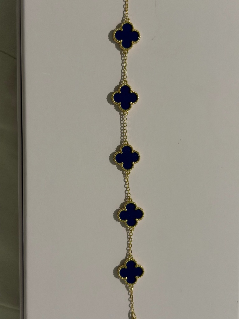 Blue Clover Bracelet  (Gold Filled)